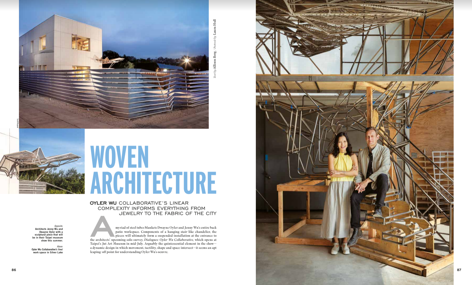 Los Angeles Times Magazine (Design LA) interviews Jenny Wu and her partner Dwayne Oyler - LACE by JennyWu
