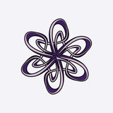 Purple and violet LACE Heat-Press Sticker with petal-inspired design for tote bags