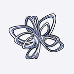 LACE Heat-Press Stickers petal-inspired iron-on graphic in violet color