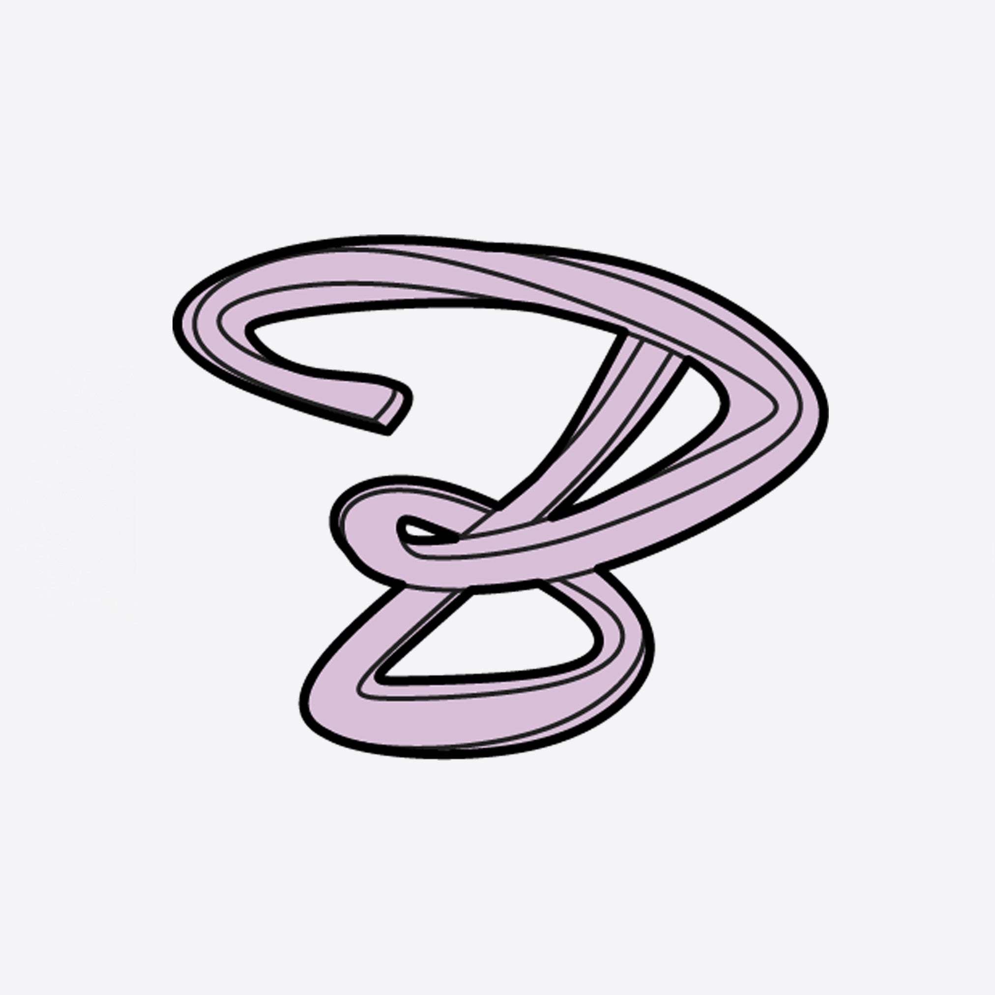 LACE Heat-Press Sticker letter B in soft purple for personalized tote bags