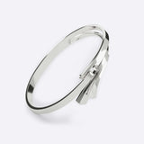 Elegant sterling silver Cascade Bracelet with flowing, sculptural design and integrated clasp.