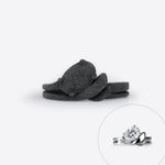 Nylon engagement ring sample from LACE bridal collection showing ring shape and fit with inset photo of full design ring