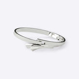 Sterling silver Cascade Bracelet with sleek, flowing design and integrated clasp.