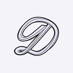 LACE Heat-Press Sticker with violet letter D design for customizing tote bags