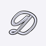 LACE Heat-Press Sticker with violet letter D design for customizing tote bags