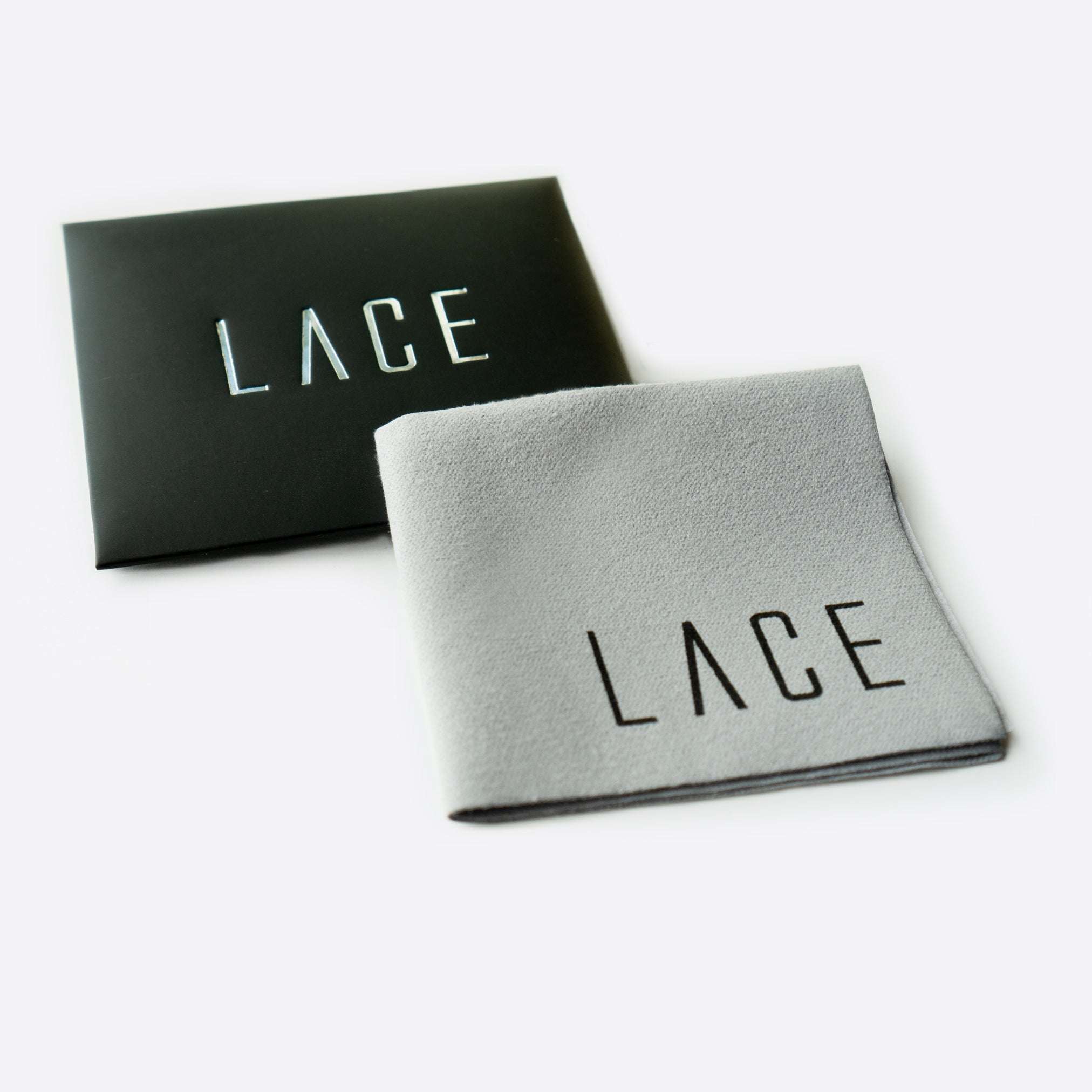 Jewelry Polishing Cloth by LACE made of ultra-soft microfiber for gentle tarnish and fingerprint removal with polishing agent, compact and portable