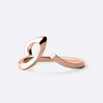 Rose gold Hydra Ring with an open, adjustable oval loop design for a sleek, modern look