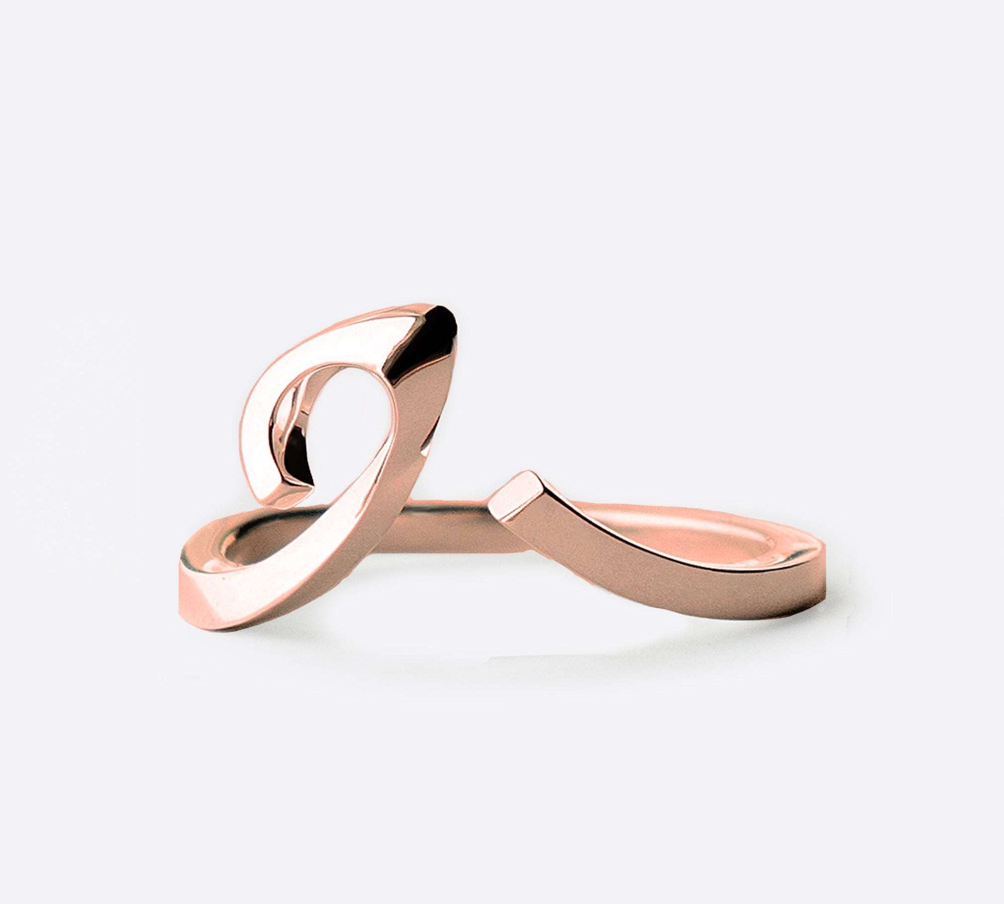 Rose gold Hydra Ring with an open, adjustable oval loop design for a sleek, modern look