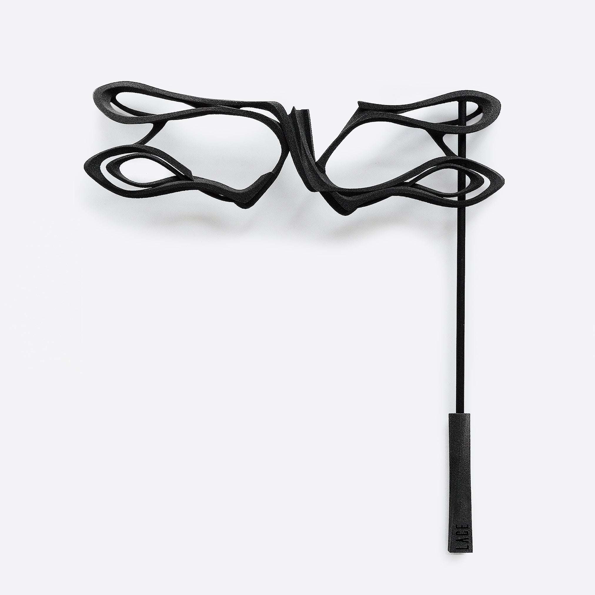 LACE's exquisite 3D-printed gray nylon masquerade mask with intricate linework and precision edge detailing