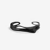 Allegro Cuff black steel twisted stacking curves open bracelet