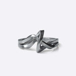 Amare Stainless Steel Ring with twisted loose knot design in brushed finish