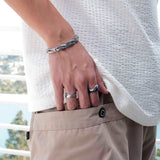 X Stainless Steel Ring