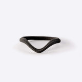 Black nylon engagement ring sample from bespoke LACE bridal collection