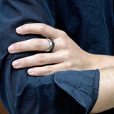 Amos Stainless Steel Ring ─ Bold