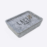 LACE Felt Jewelry Box light gray felt with detachable lid and modern design for storing jewelry and accessories