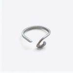 Hydra Stainless Steel Ring open curved oval loop design minimalist jewelry