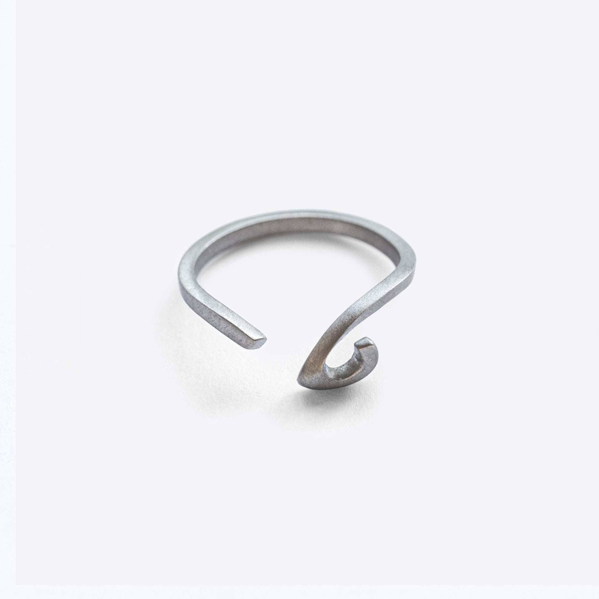 Hydra Stainless Steel Ring open curved oval loop design minimalist jewelry