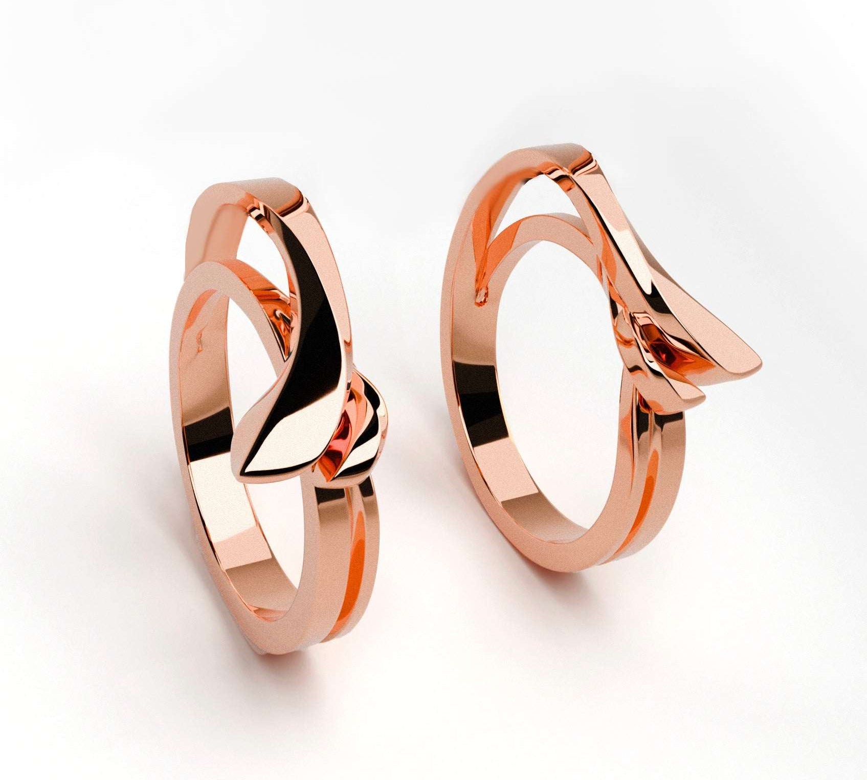 Rose gold Halo earrings with sculpted circular halo charm, elegant and customizable design