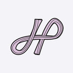 LACE Heat-Press Sticker in pink with unique twisted ribbon design for tote bag customization