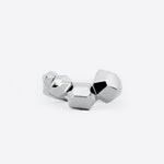 Hexa Ring- Base sterling silver geometric hexagonal design ring with polished facets