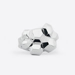 Sterling silver Hexa Ring-Base with hexagonal faceted sculptural design