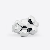 Hexa Rings Set sterling silver hexagonal geometric statement ring close-up