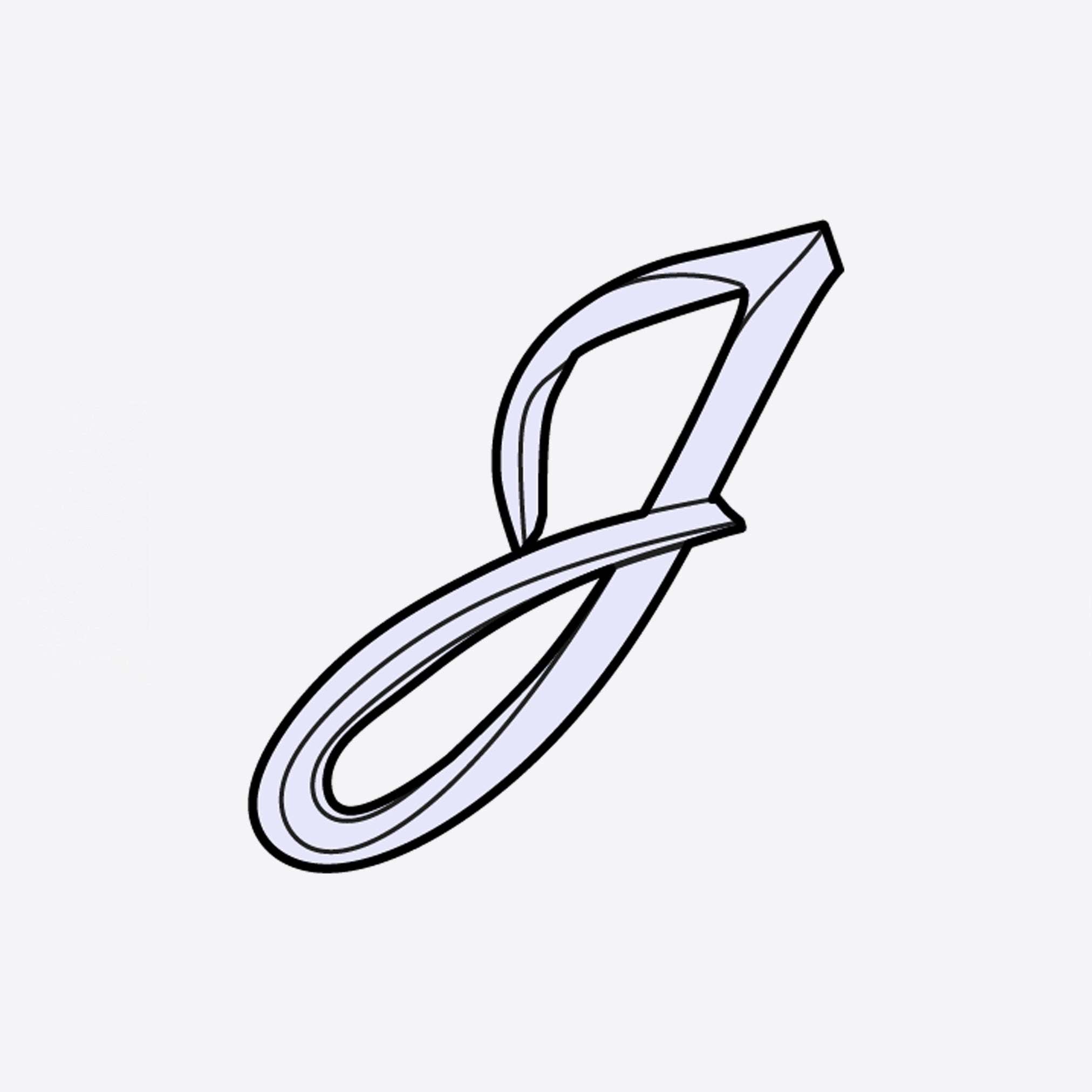 LACE Heat-Press Sticker letter J in violet, iron-on decorative graphic for personalized tote bags