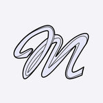 LACE Heat-Press Sticker letter "M" in pastel violet for customizing tote bags