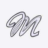 LACE Heat-Press Sticker letter "M" in pastel violet for customizing tote bags