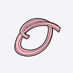 Pink LACE Heat-Press Sticker in letter design for tote customization