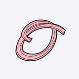 Pink LACE Heat-Press Sticker in letter design for tote customization