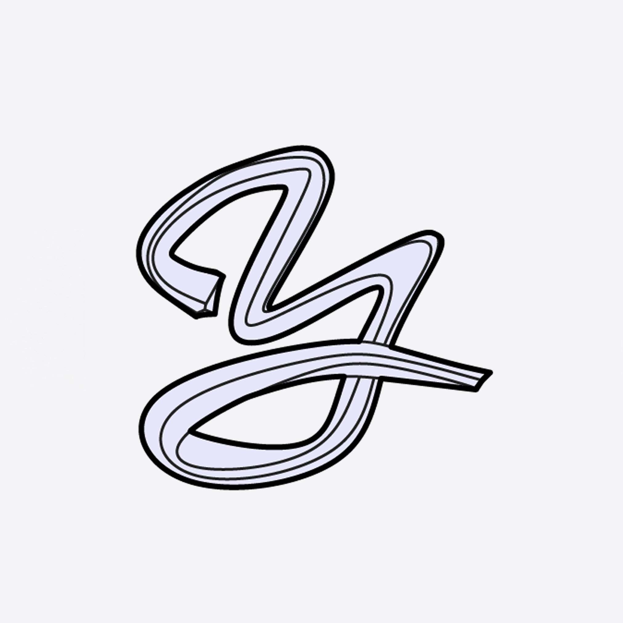 LACE Heat-Press Sticker in stylized letter design, violet shade, 2.75 x 2 inches iron-on decal for custom tote bags