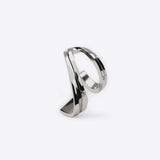 Cascade Ear Cuff sterling silver with flowing sculptural design and elegant curves