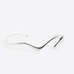 Prelude Choker sterling silver minimalist curved statement necklace with precision edge detailing