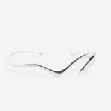 Prelude Choker sterling silver minimalist curved statement necklace with precision edge detailing