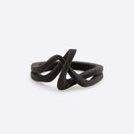 Gray nylon Amare Sample Ring with loose knot design and twisting lines