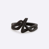 Gray nylon Amare Sample Ring with loose knot design and twisting lines