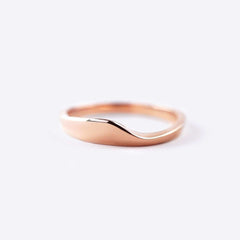 Agnes Wedding Band in 14K rose gold with minimalist elegant design for women