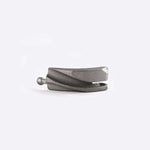 Close-up of a single stainless steel link from a 3D printed Link Bracelet with ball joint connection