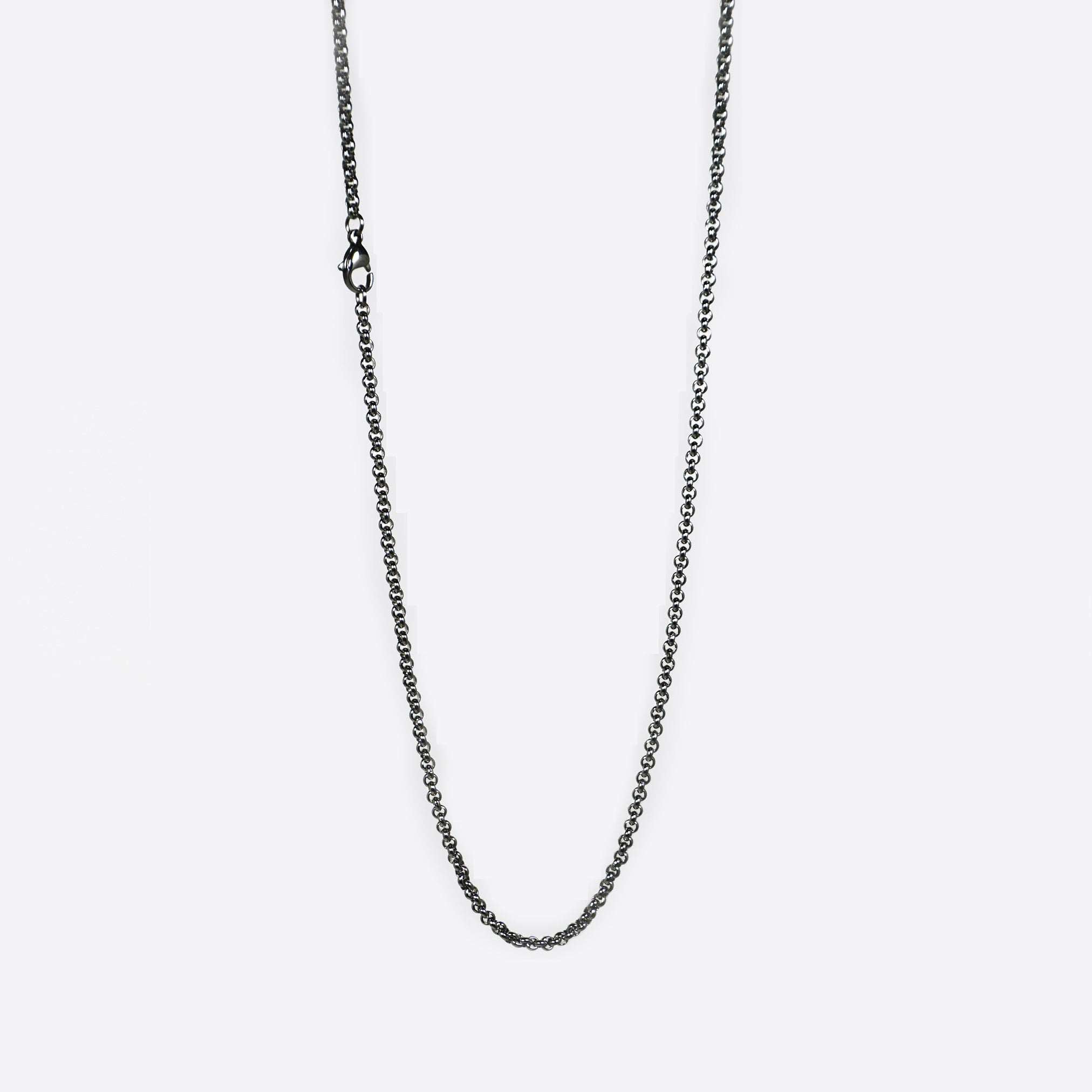 Machina L necklace stainless steel 24-inch rolo chain minimalist design
