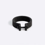 gray nylon Machina Q Sample Ring with adjustable machined design, 3D-printed men's jewelry piece