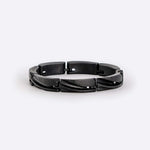 black link bracelet with ball joint connections on white background