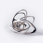 Sterling silver Papilio Ring bold statement design with elliptical petals and intricate detailing