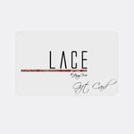 LACE by Jenny Wu gift card with elegant logo and script text for flexible shopping choice