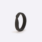 Black nylon ring sample from the Lace collection for sizing and fit in the Ring Samples Set