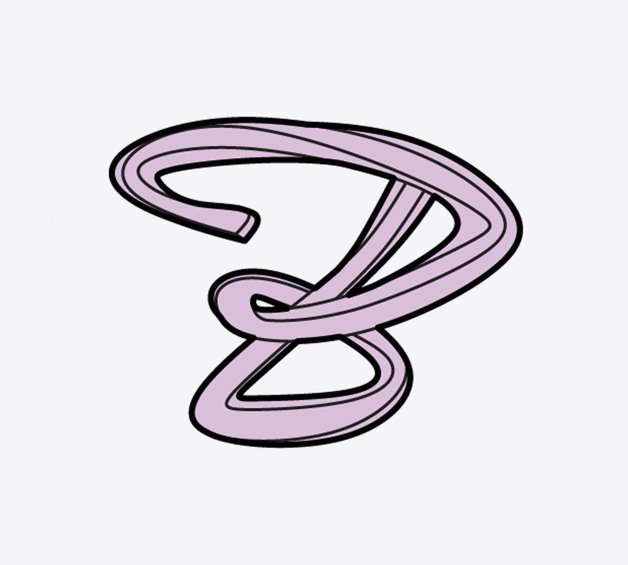 LACE Heat-Press Sticker letter B in soft purple for personalized tote bags