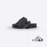 Nylon engagement ring sample from LACE bridal collection showing ring shape and fit with inset photo of full design ring