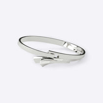 Sterling silver Cascade Bracelet with sleek, flowing design and integrated clasp.