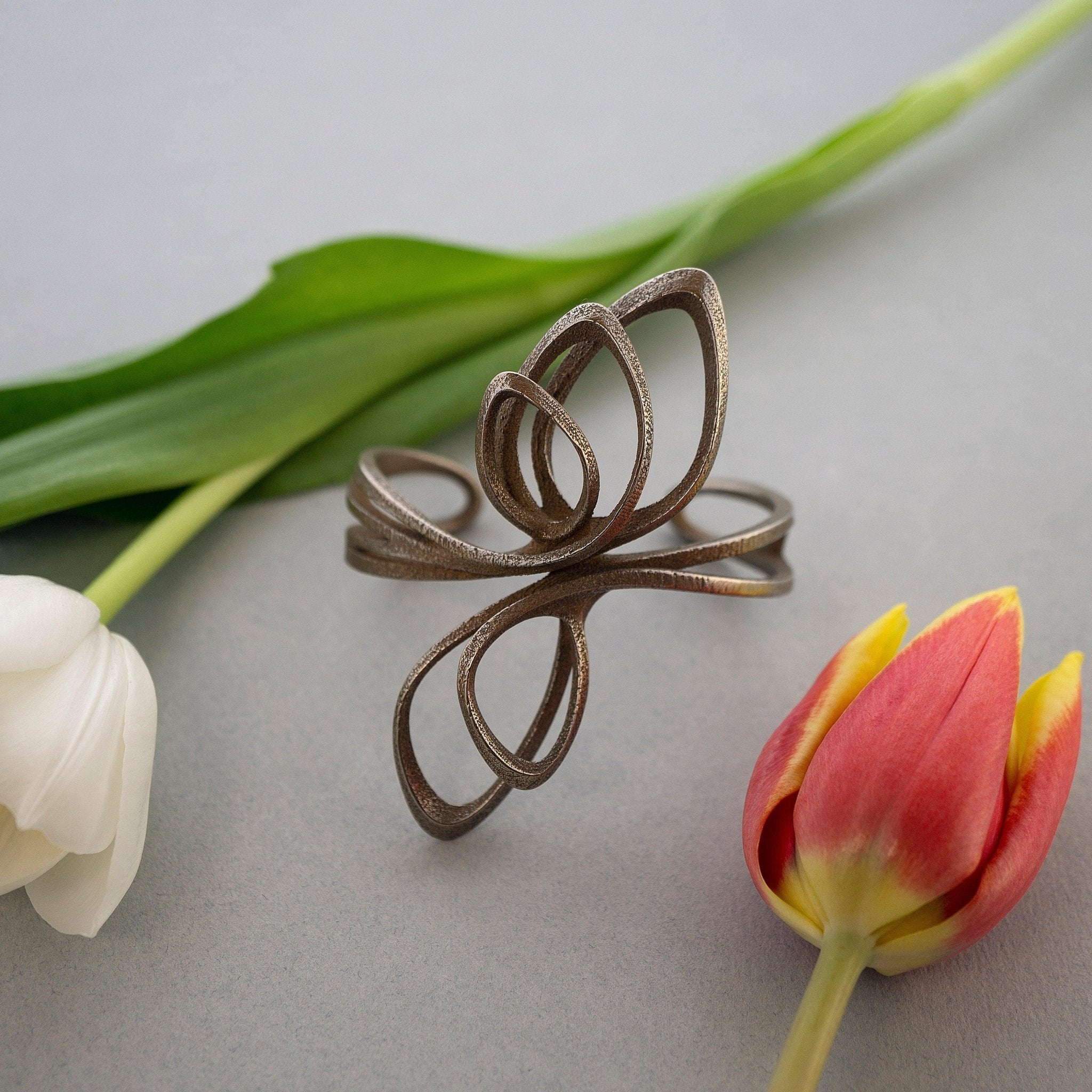 Flora Steel Bracelet - LACE by JennyWu