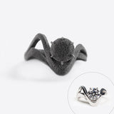 Nylon engagement ring sample from bespoke LACE bridal collection with intricate design and round setting